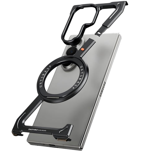 Halo M1 Galaxy Z Fold case feature diagram - 360-degree rotation ring