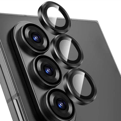 Tempered Glass Lens Guard Z Fold with clear 9H tempered glass covers and metal accent rings for Samsung Galaxy Z Fold 5 6 7