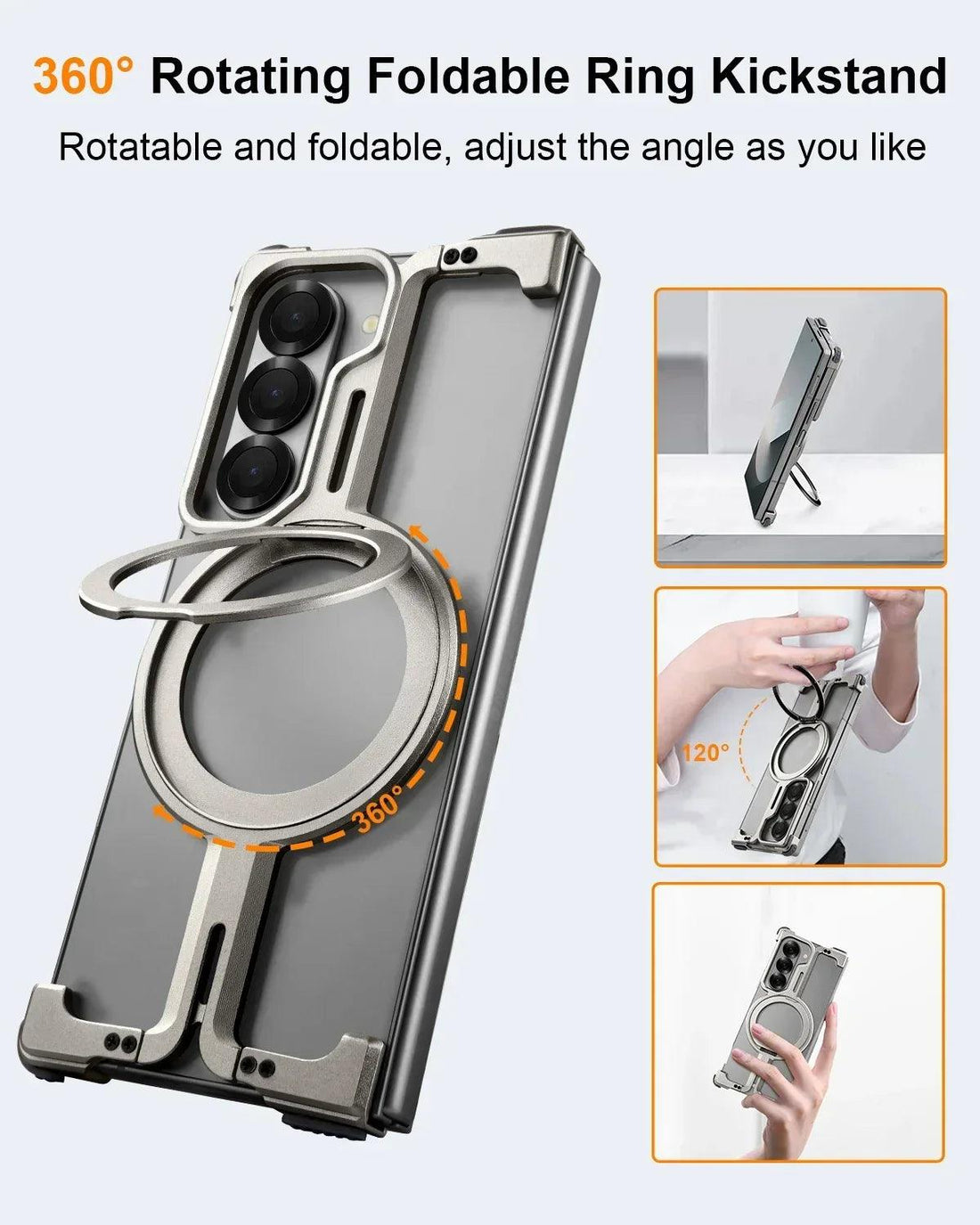 The Phantom Embrace: Where Elegance Meets Untamed Functionality - The Minimalist MagSafe Ring Stand Case for Your Z Fold - FoldifyCase