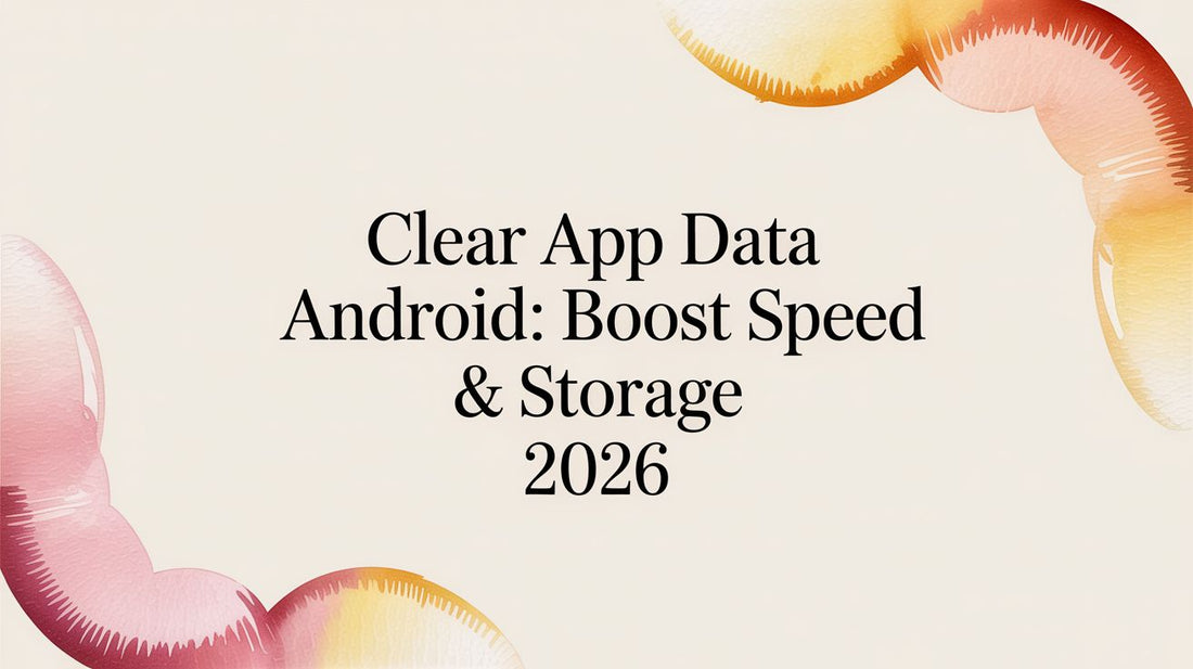 Clear App Data Android: Boost Speed & Storage 2026
