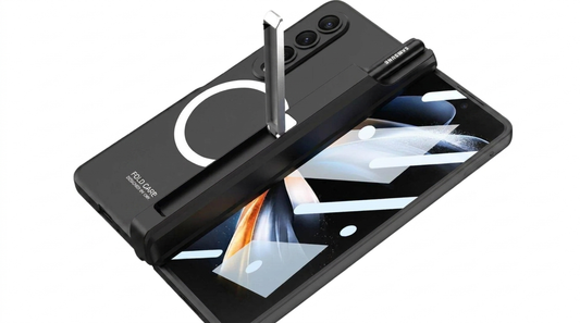 Foldable-specialist case design for the Samsung Galaxy Z Fold 7 — 360 degree rotating magnetic ring and metal bumper engineered specifically for foldables, not adapted from slab-phone cases