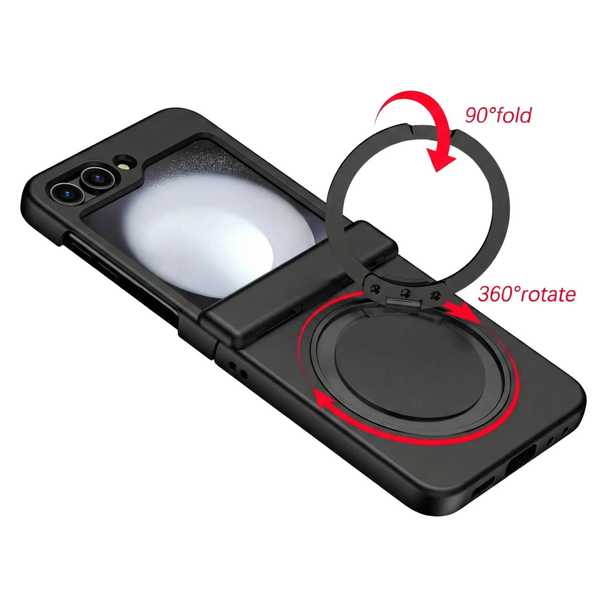 Axon F3 Galaxy Z Flip case with 360-degree rotating ring