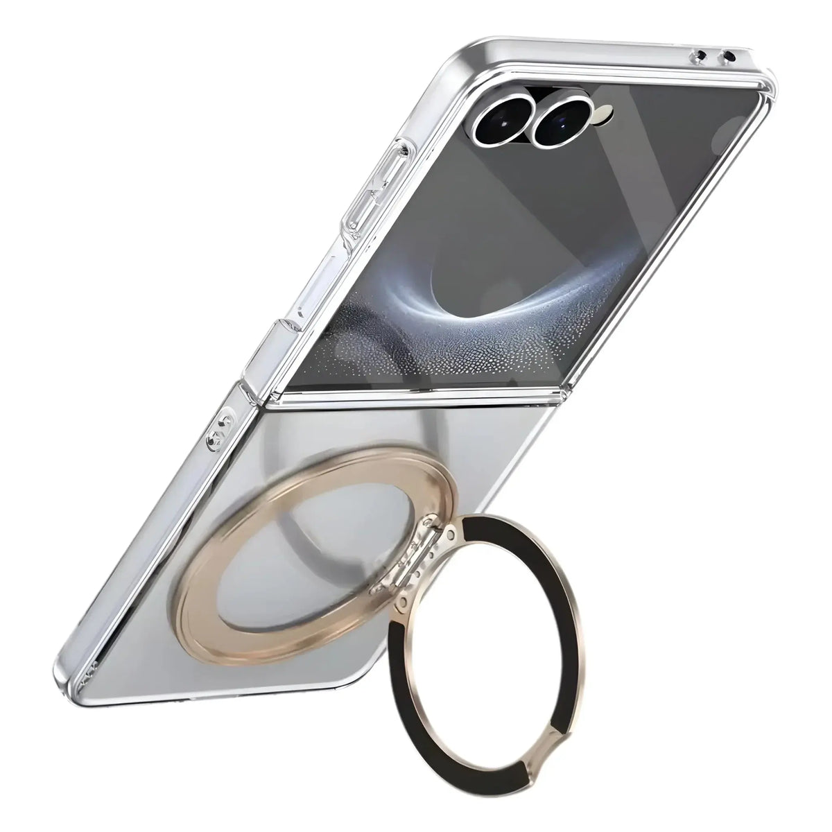 Axon F1 Galaxy Z Flip case with 360-degree swivel ring stand