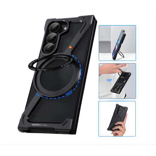 Halo M1 Galaxy Z Fold case feature diagram - MagSafe magnets