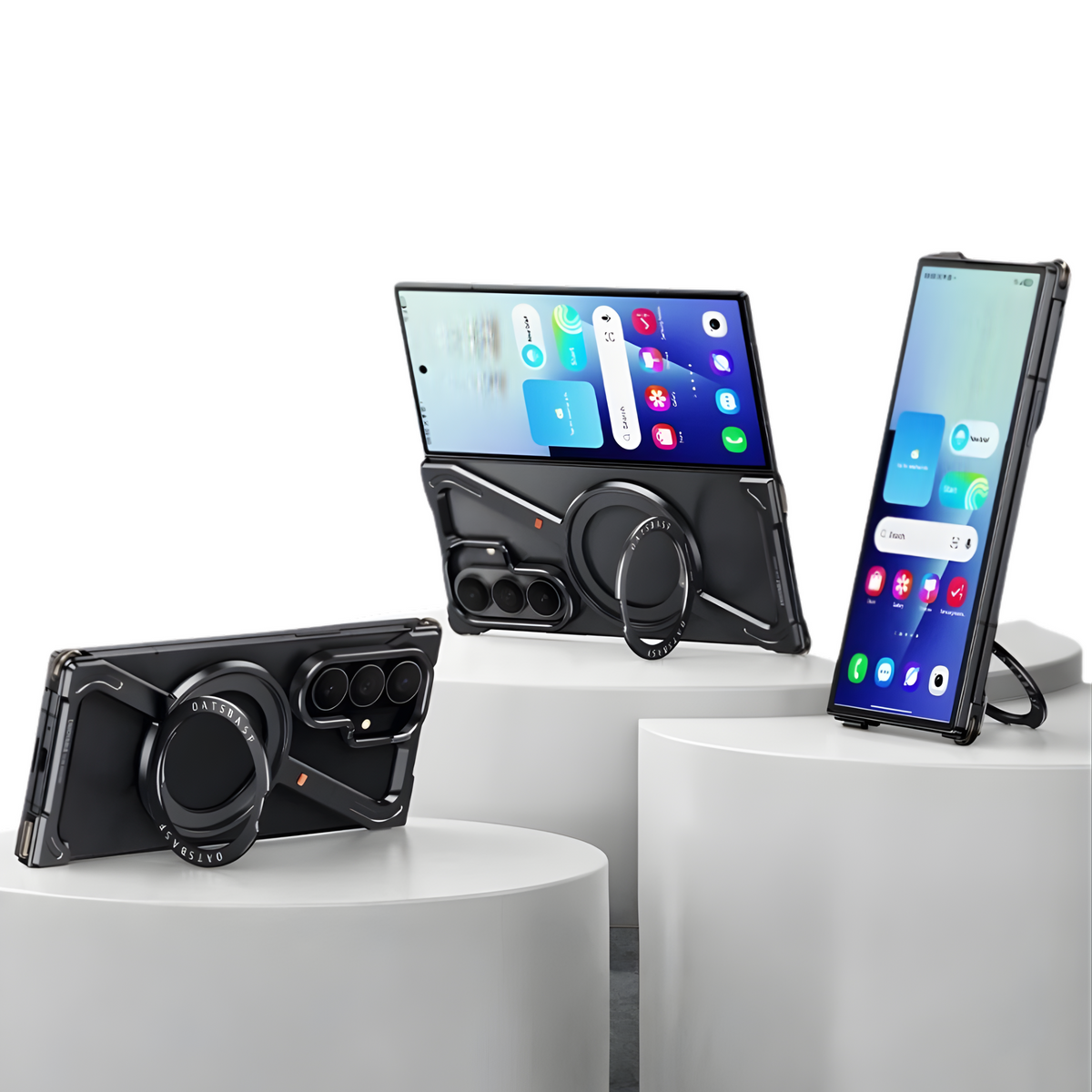 Halo M1 Galaxy Z Fold case feature diagram - slim profile