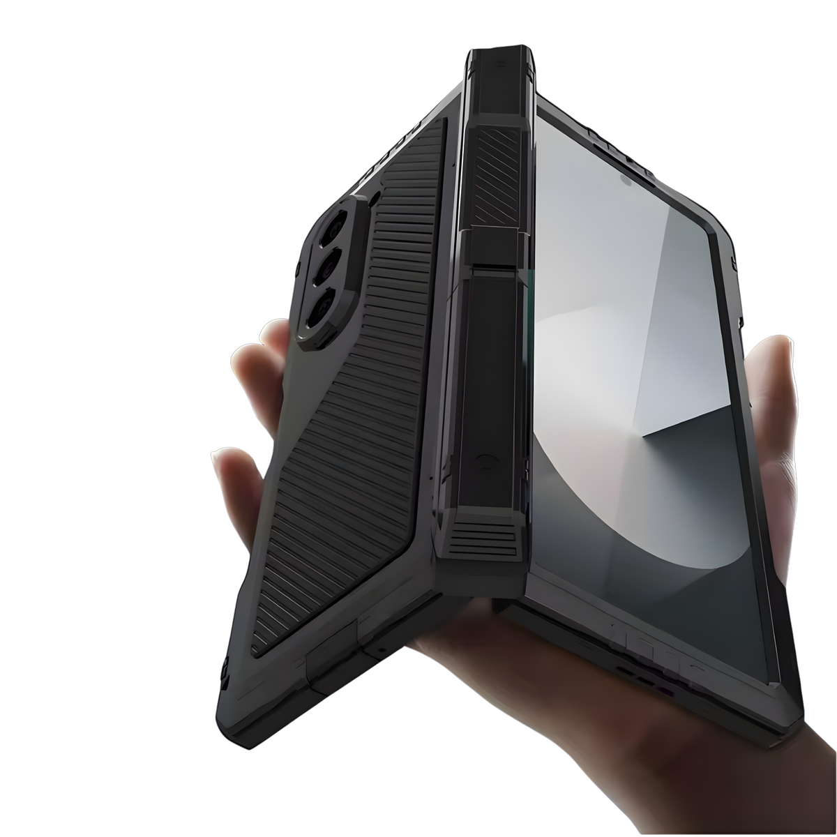 Vanguard H1 Galaxy Z Fold case feature diagram - reinforced protection