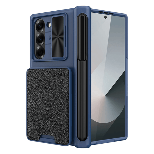 Leather Card Bag Sliding Window Case For Samsung Galaxy Z Fold Series - FoldifyCase