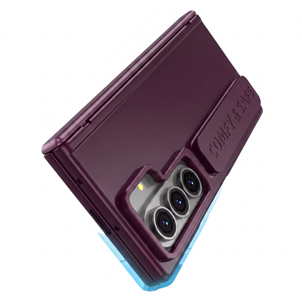 Aegis H1 MagSafe hinge cover case with metal kickstand in Red Wine for Samsung Galaxy Z Fold