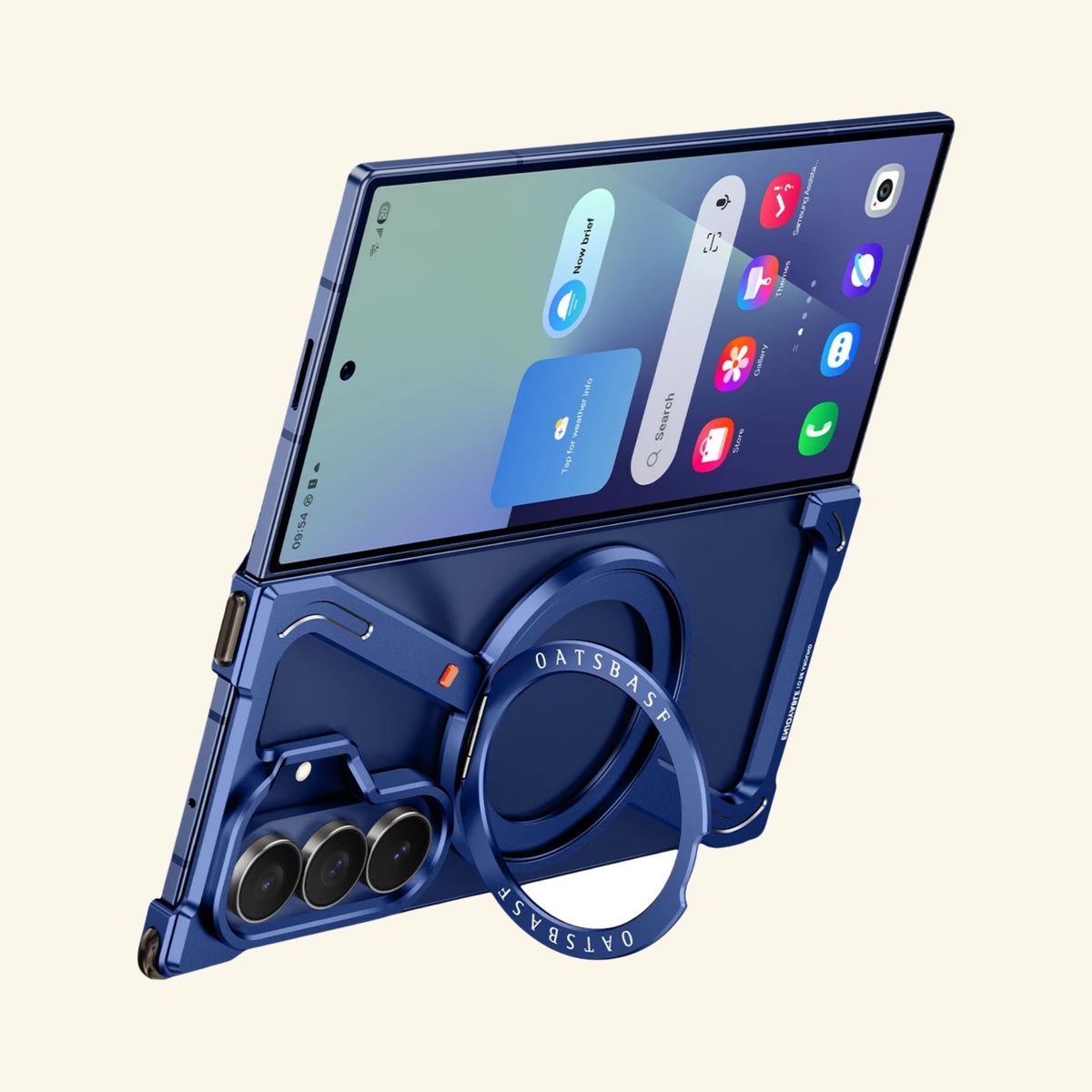 FoldifyCase Aegis H1 magnetic Galaxy Z Fold case with MagSafe-compatible ring and built-in S-Pen holder