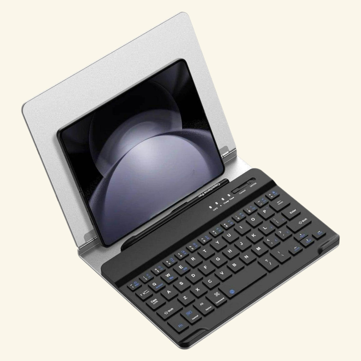 FoldifyCase Aegis H1 Galaxy Z Fold keyboard case with detachable keyboard and S-Pen holder