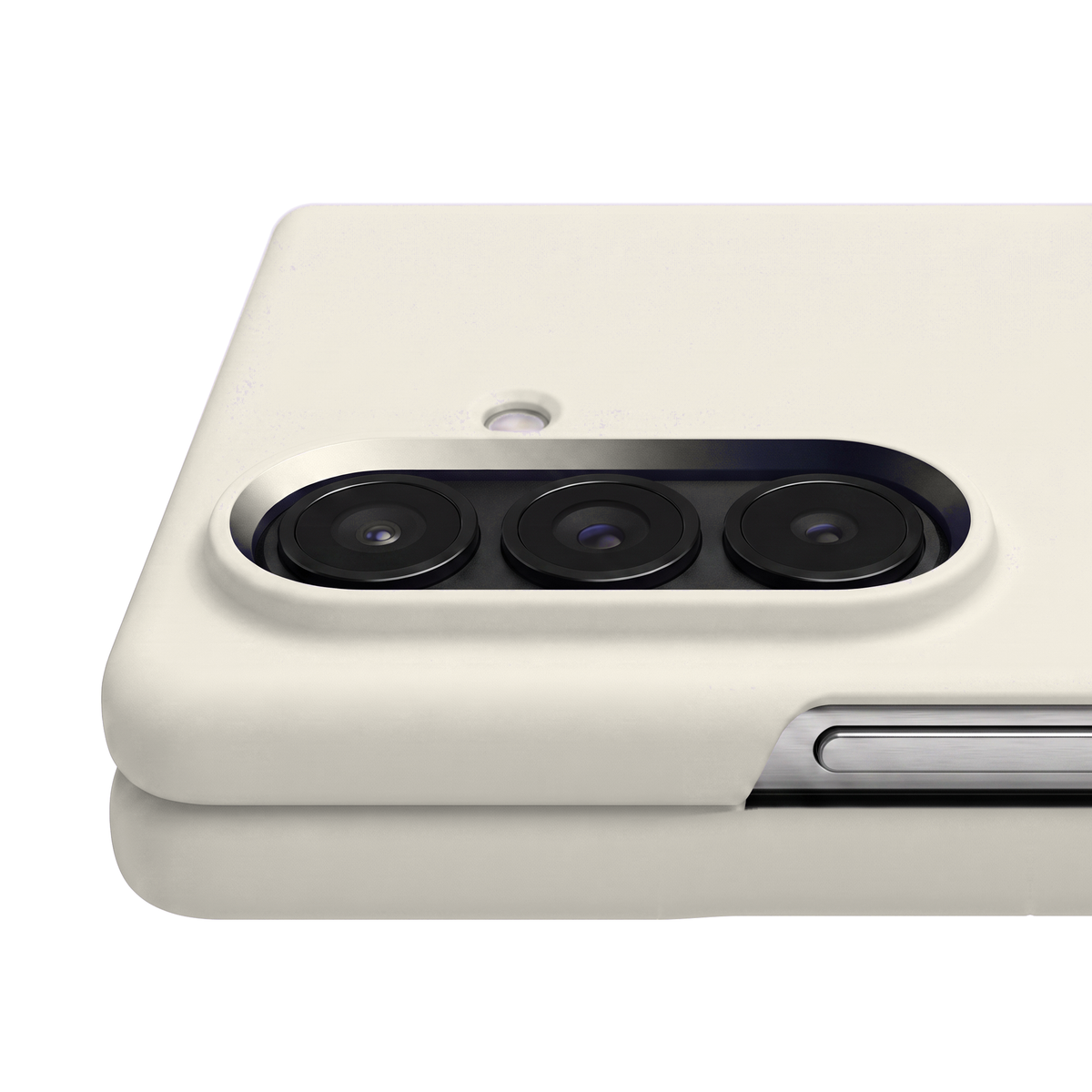 Cream Apex M3 raised camera rim holding the lenses recessed and protected