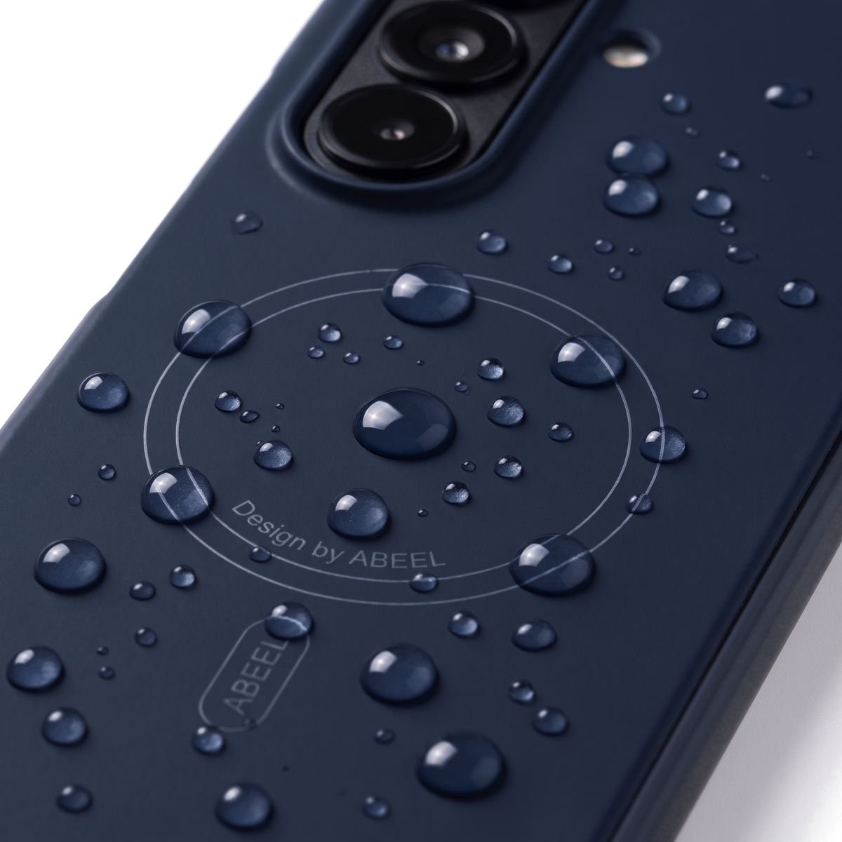 Water beading on the Apex M3 liquid-repellent, fingerprint-resistant coating