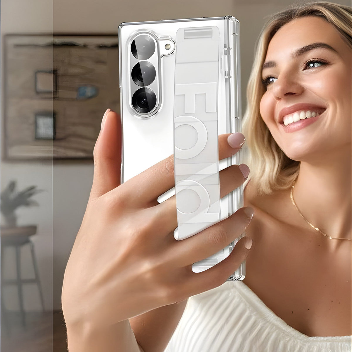 Axis P2 Galaxy Z Fold case feature diagram - slim profile