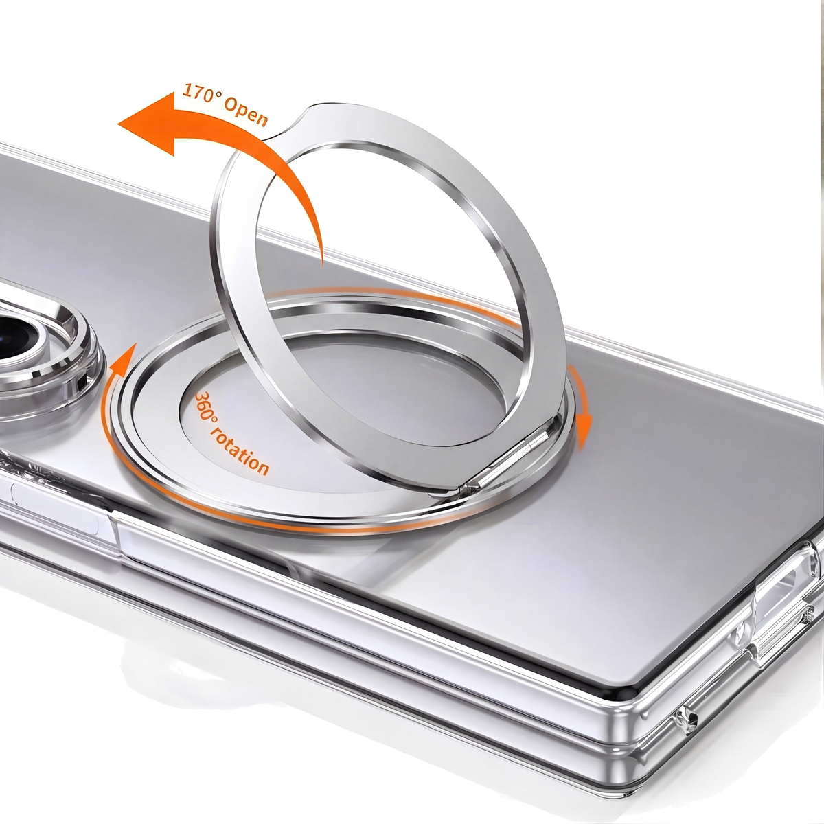 Axon M1 360-degree rotating ring feature diagram - Silver