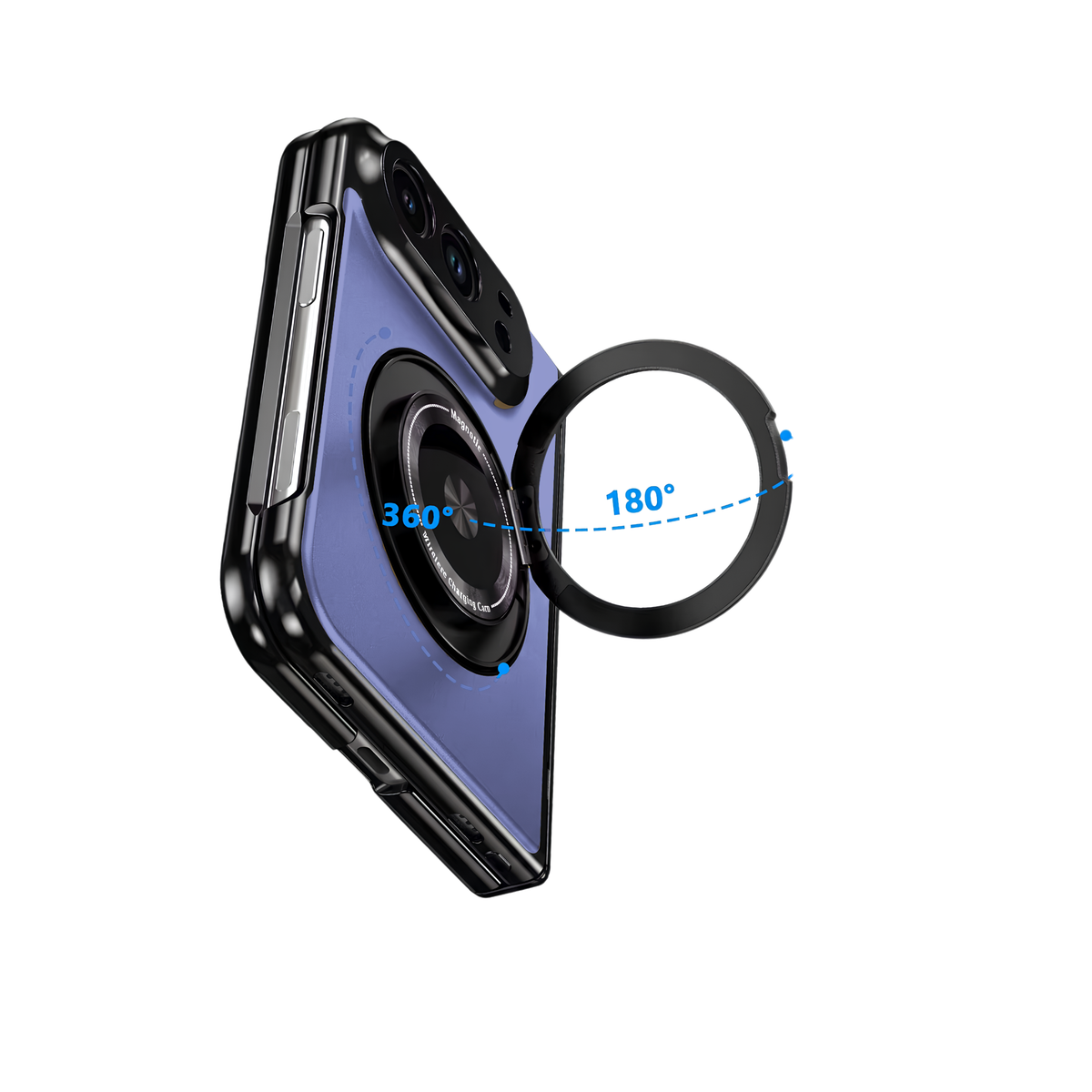 Axon M2 iPhone Duo Blue 360 degree rotating 180 degree folding magnetic ring
