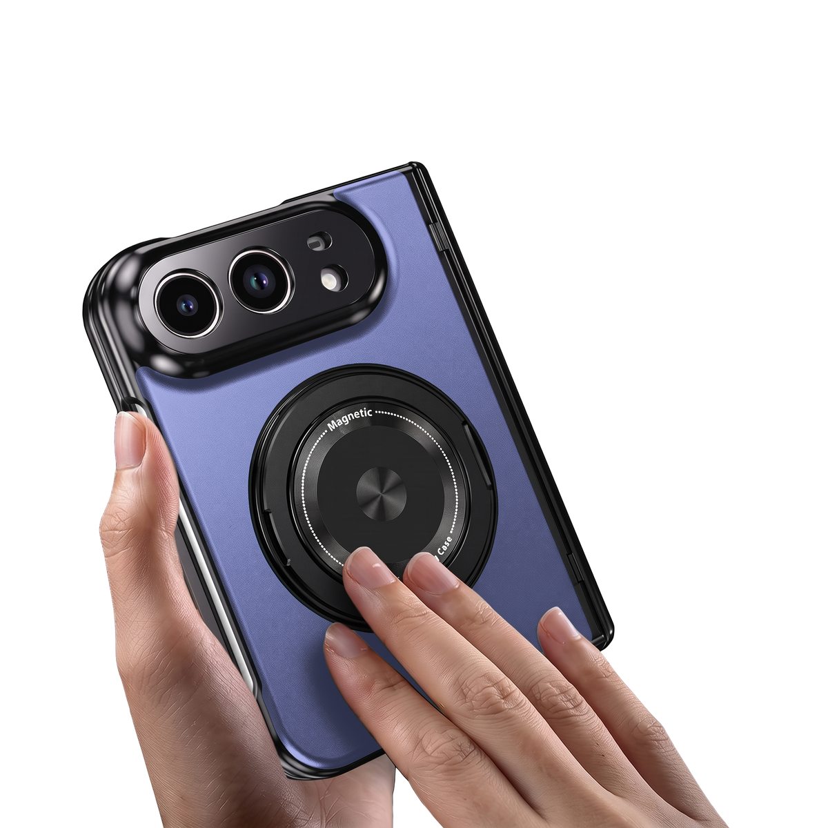 Axon M2 iPhone Duo case - painted aluminium alloy plate - blue