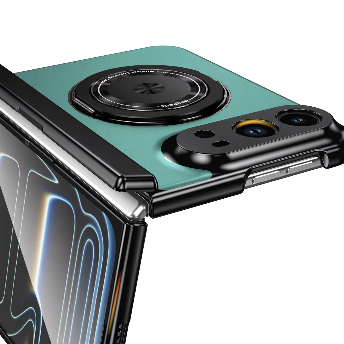 Axon M2 iPhone Duo Green raised edge protection