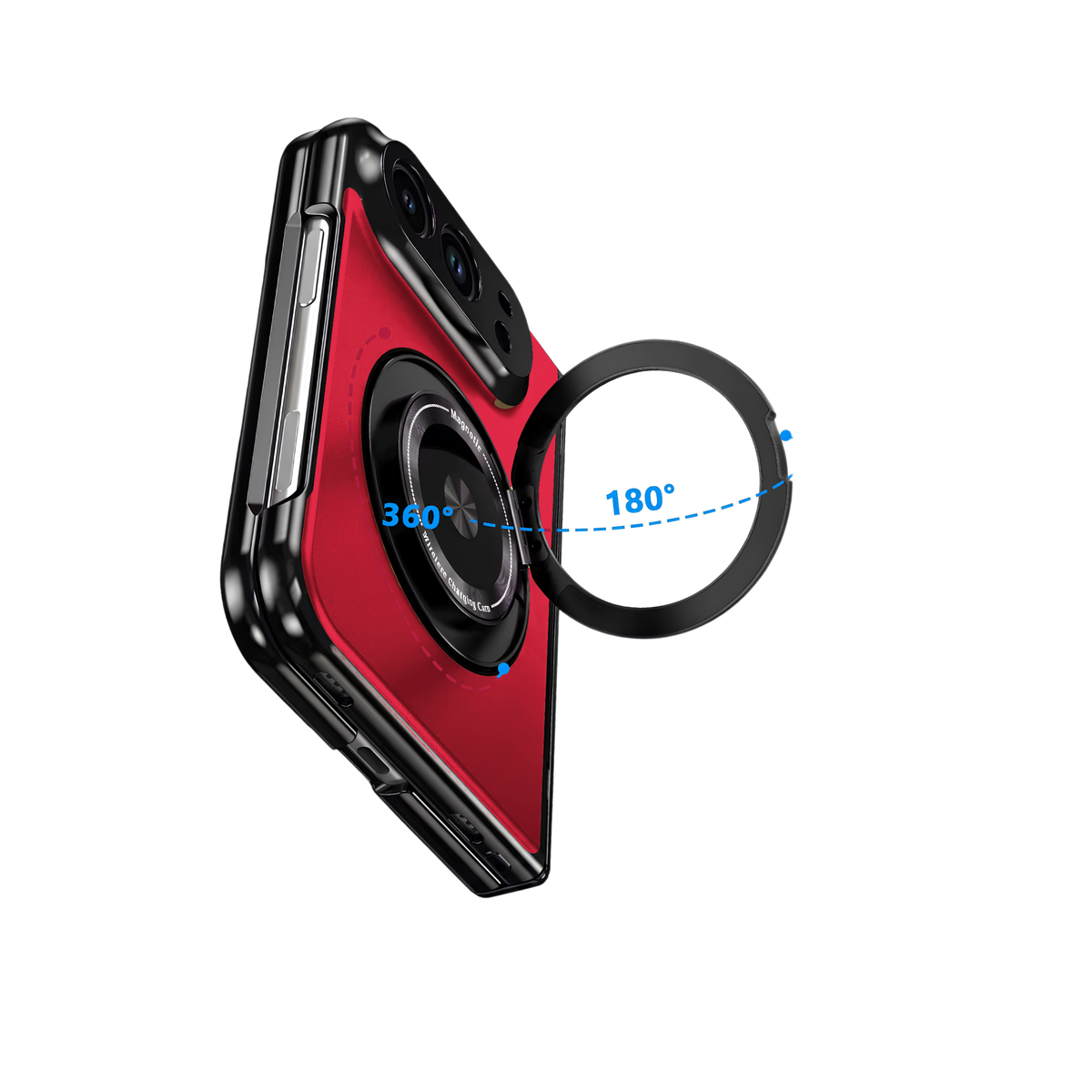 Axon M2 iPhone Duo Red 360 degree rotating 180 degree folding magnetic ring