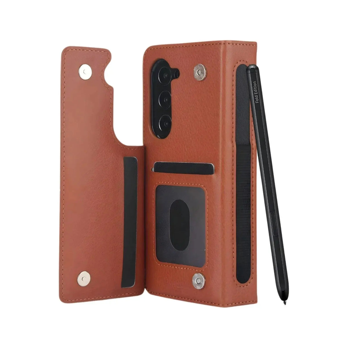 Envoy C1 Galaxy Z Fold leather wallet case overview