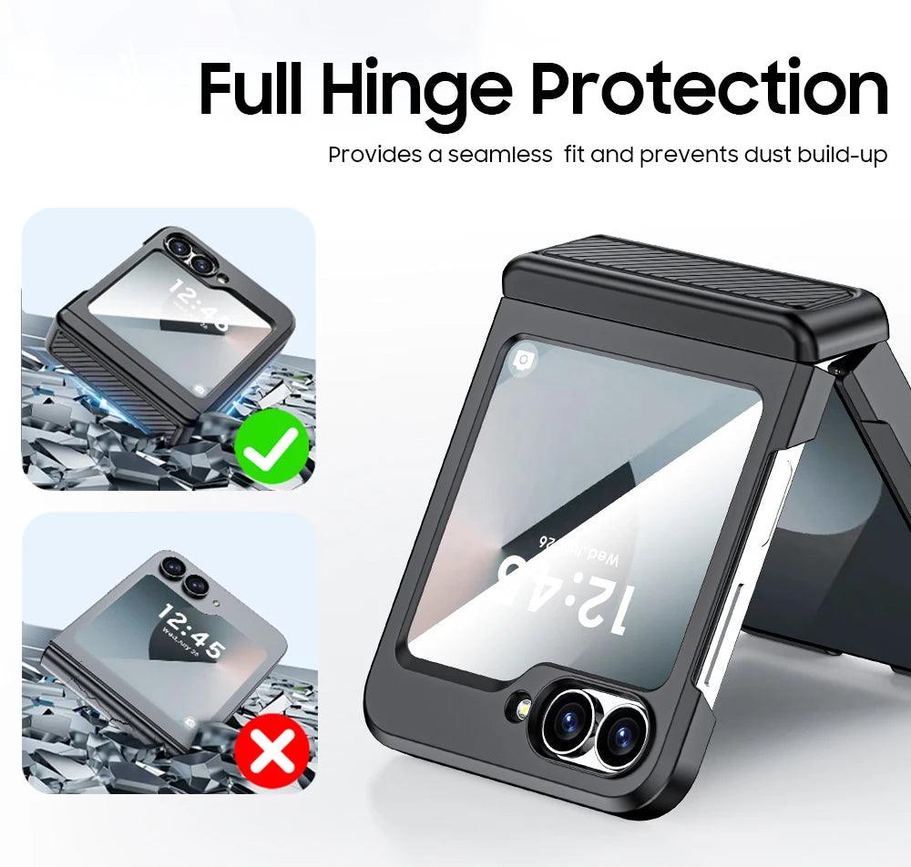 Built-In Screen Protector Shockproof Case For Samsung Galaxy Z Flip 6 - FoldifyCase