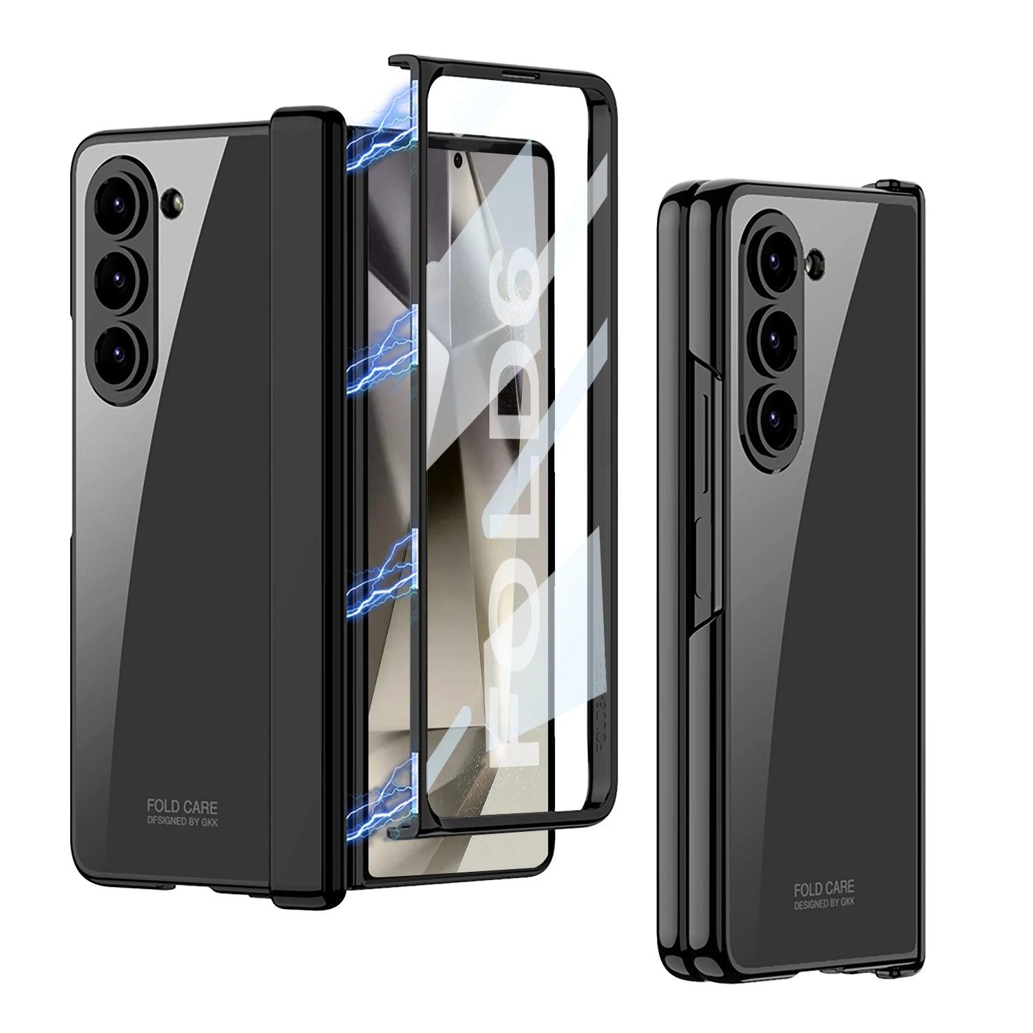 Electroplating Transparent Hinge Protection Case For Samsung Galaxy Z Fold 6 - FoldifyCase