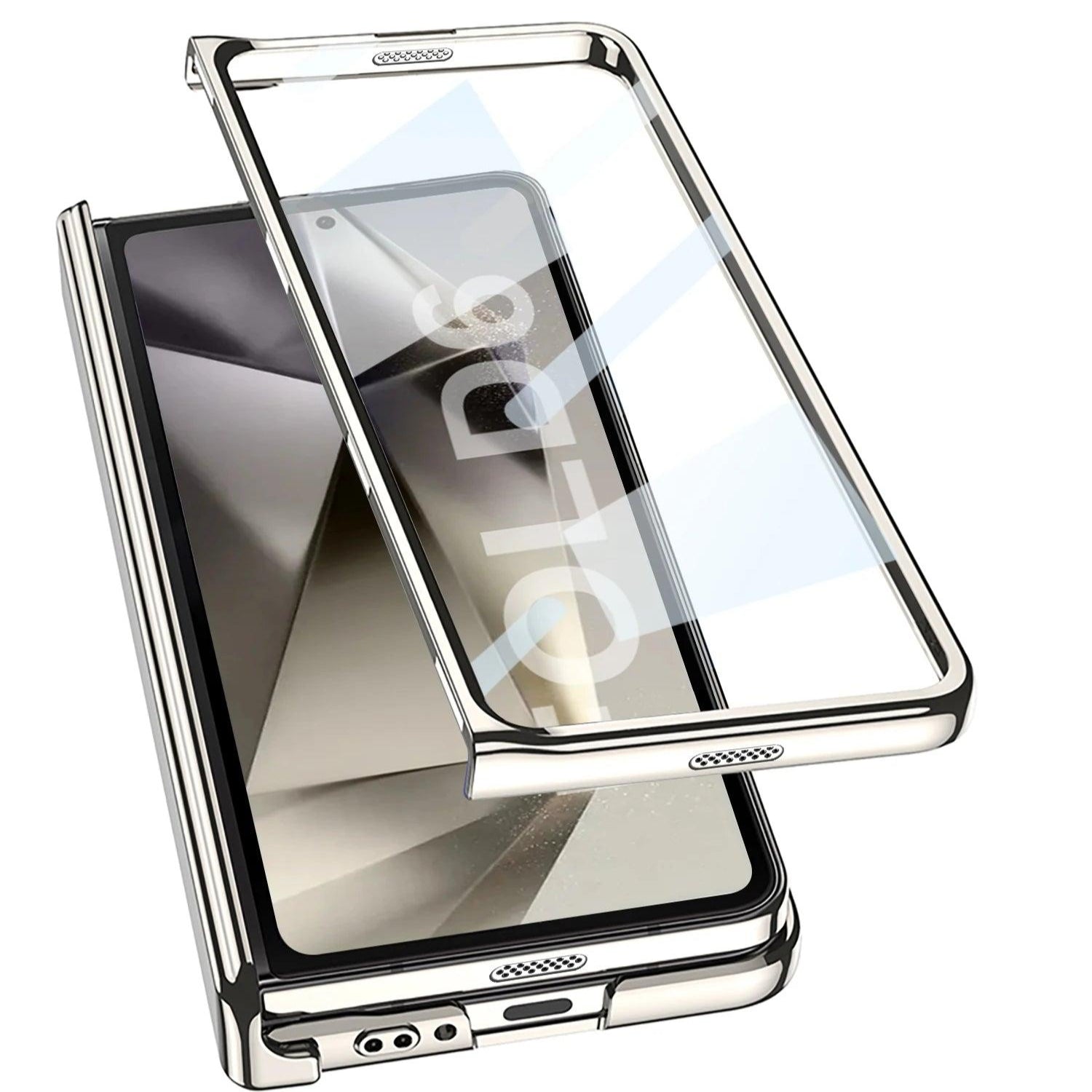 Electroplating Transparent Hinge Protection Case For Samsung Galaxy Z Fold 6 - FoldifyCase