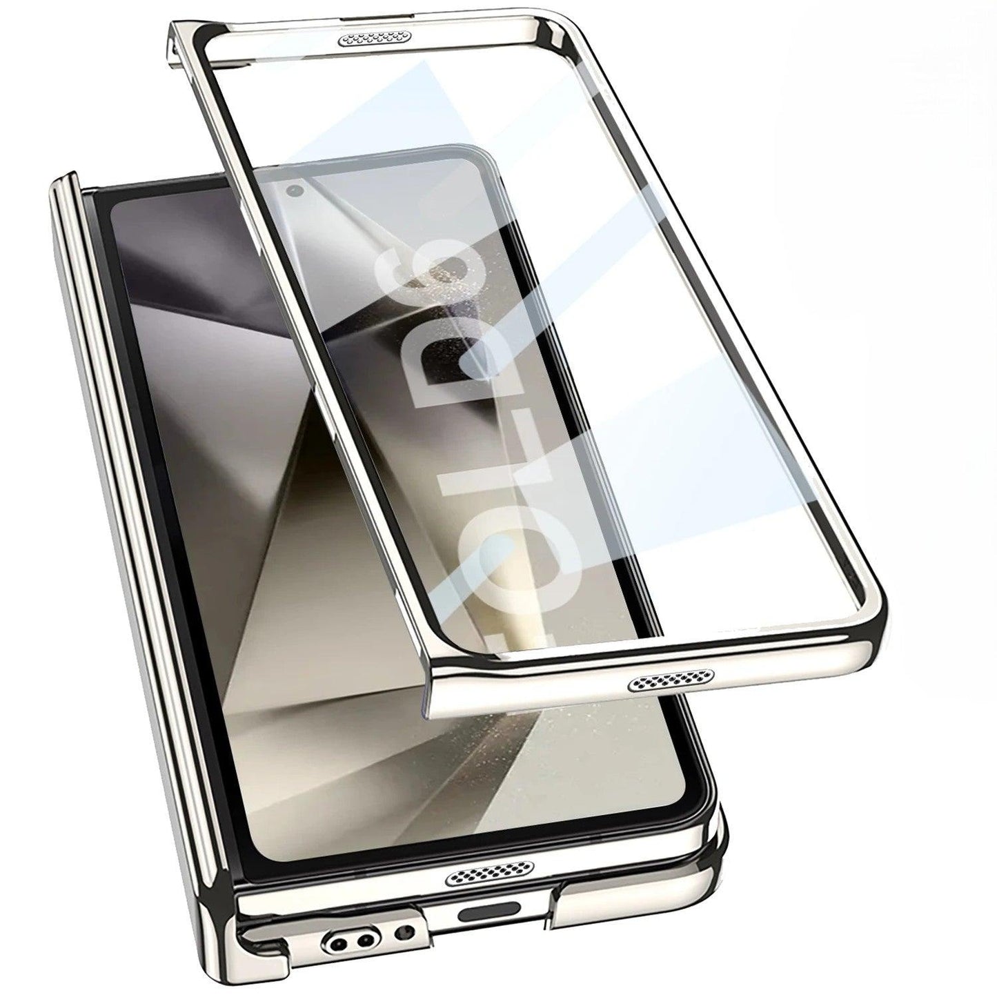 Electroplating Transparent Hinge Protection Case For Samsung Galaxy Z Fold 6 - FoldifyCase