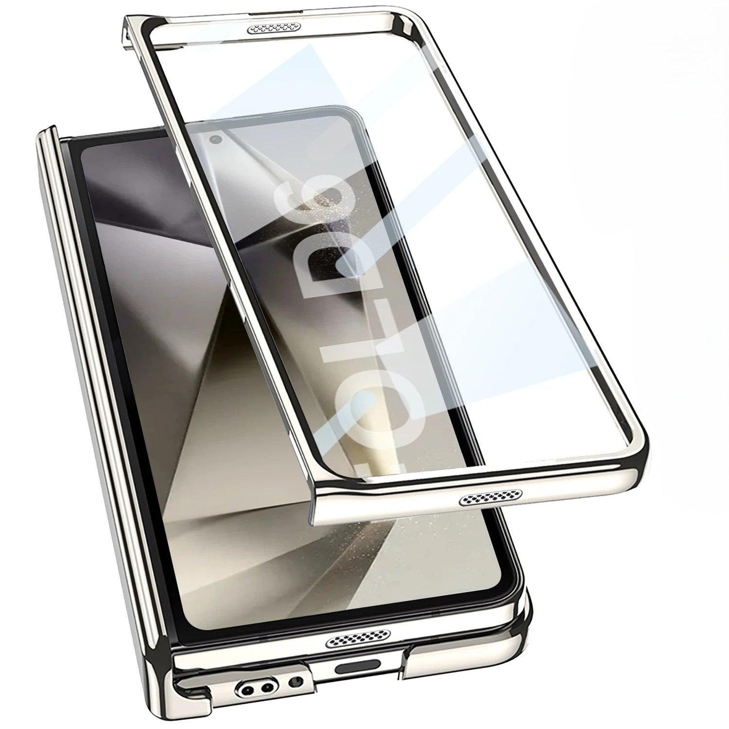 Electroplating Transparent Hinge Protection Case For Samsung Galaxy Z Fold 6 - FoldifyCase