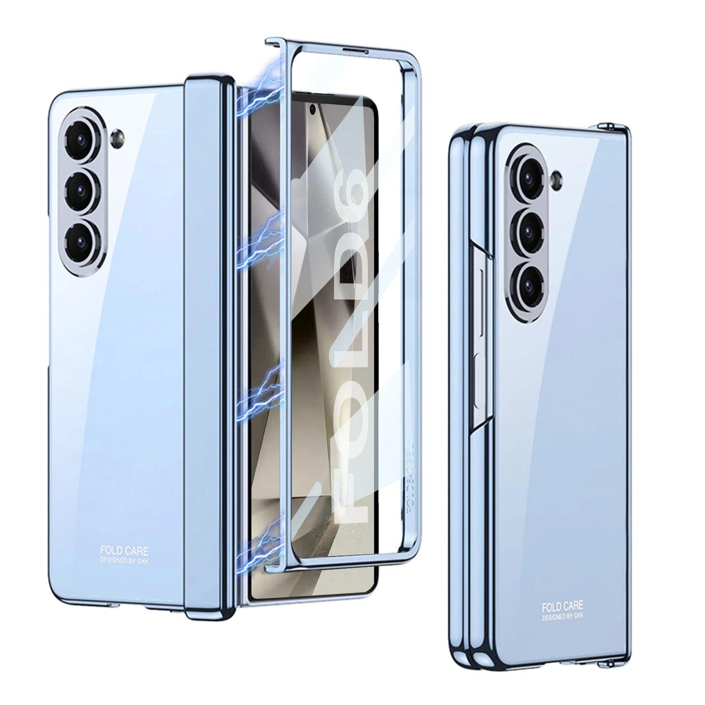 Electroplating Transparent Hinge Protection Case For Samsung Galaxy Z Fold 6 - FoldifyCase