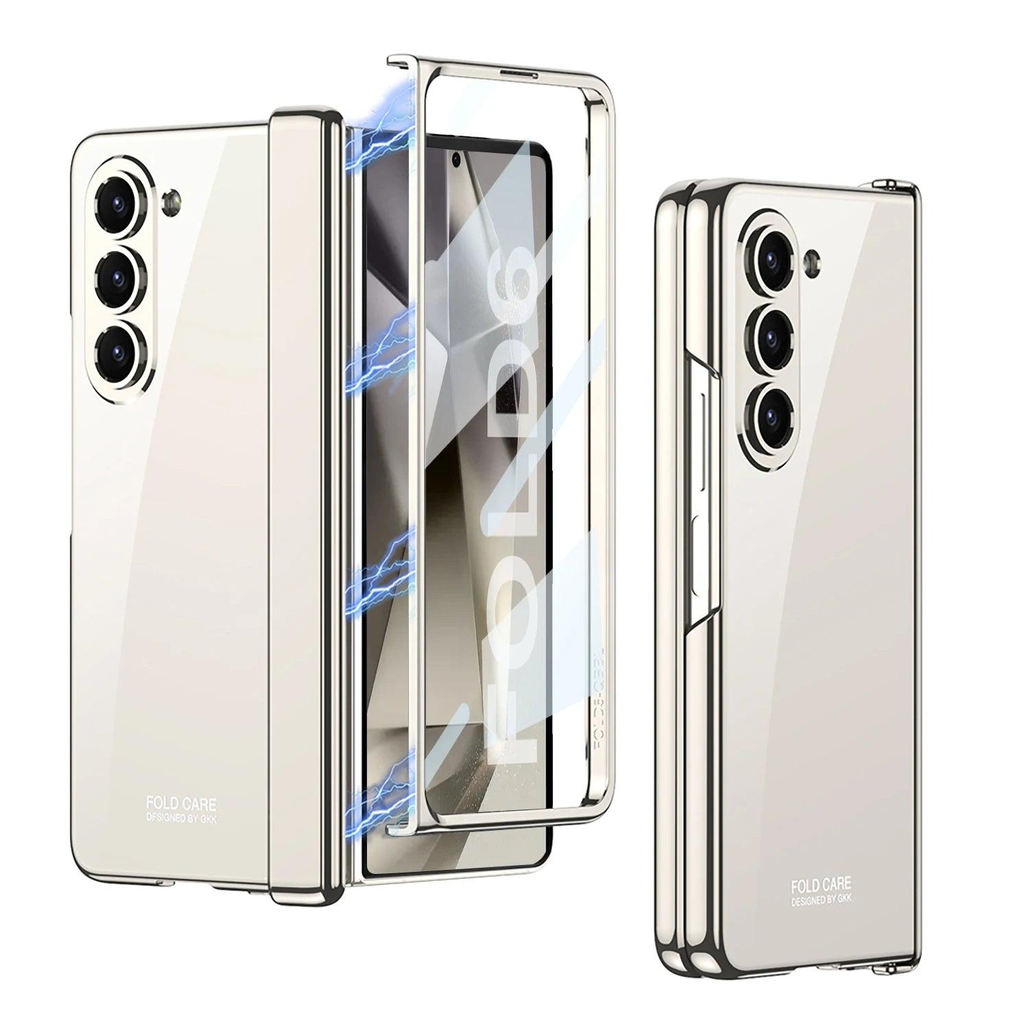 Electroplating Transparent Hinge Protection Case For Samsung Galaxy Z Fold 6 - FoldifyCase