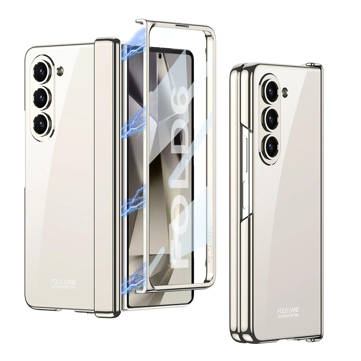 Electroplating Transparent Hinge Protection Case For Samsung Galaxy Z Fold 6 - FoldifyCase