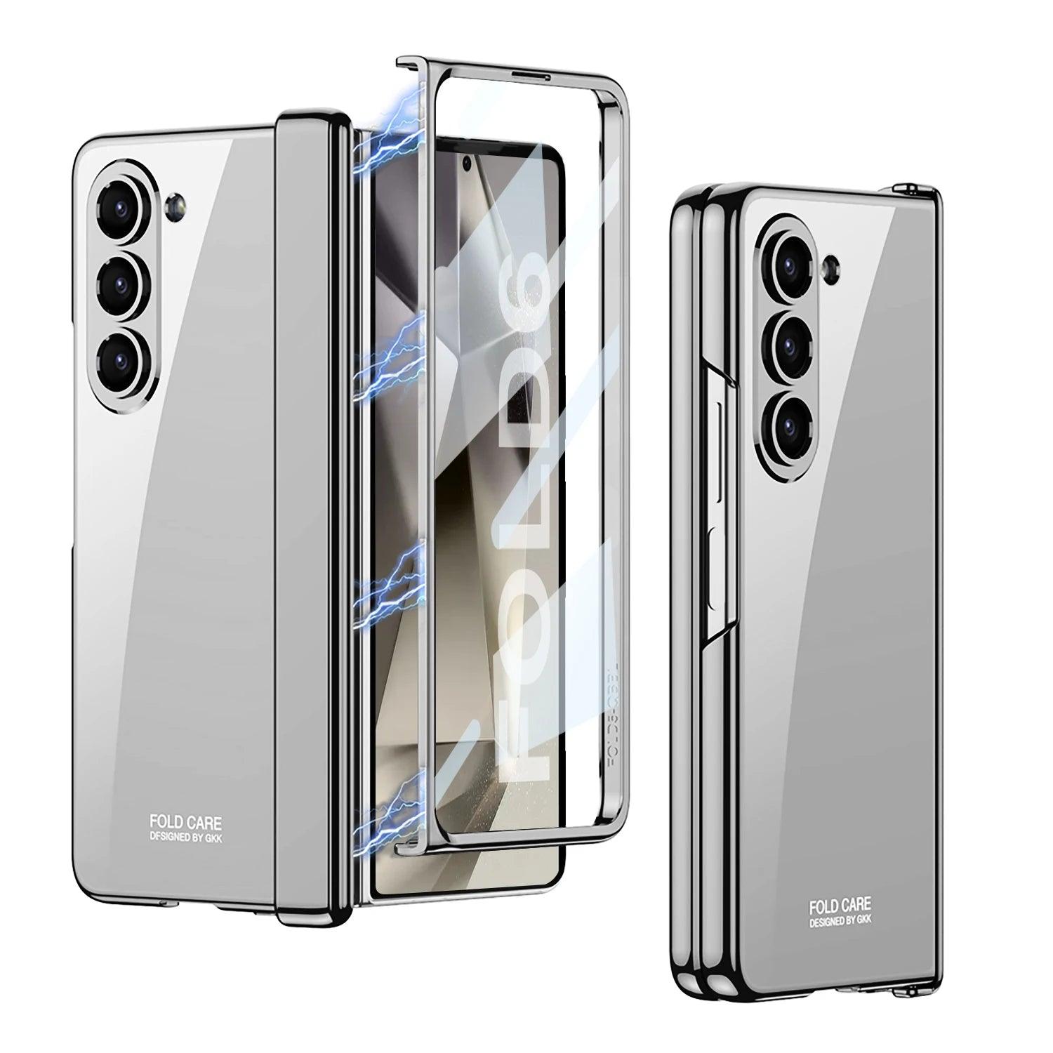 Electroplating Transparent Hinge Protection Case For Samsung Galaxy Z Fold 6 - FoldifyCase