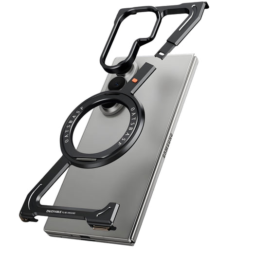 Halo M1 Galaxy Z Fold case feature diagram - 360-degree rotation ring
