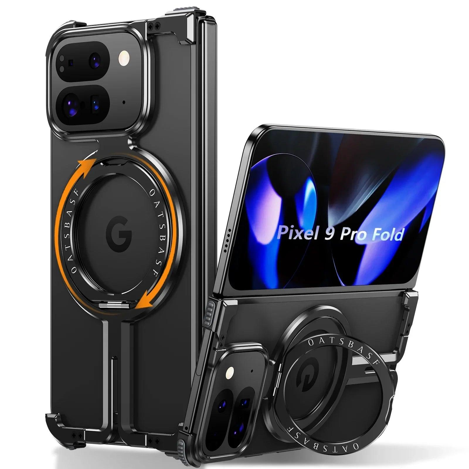 Metal Frameless Case With Magsafe Stand For Google Pixel 9 Pro Fold - FoldifyCase