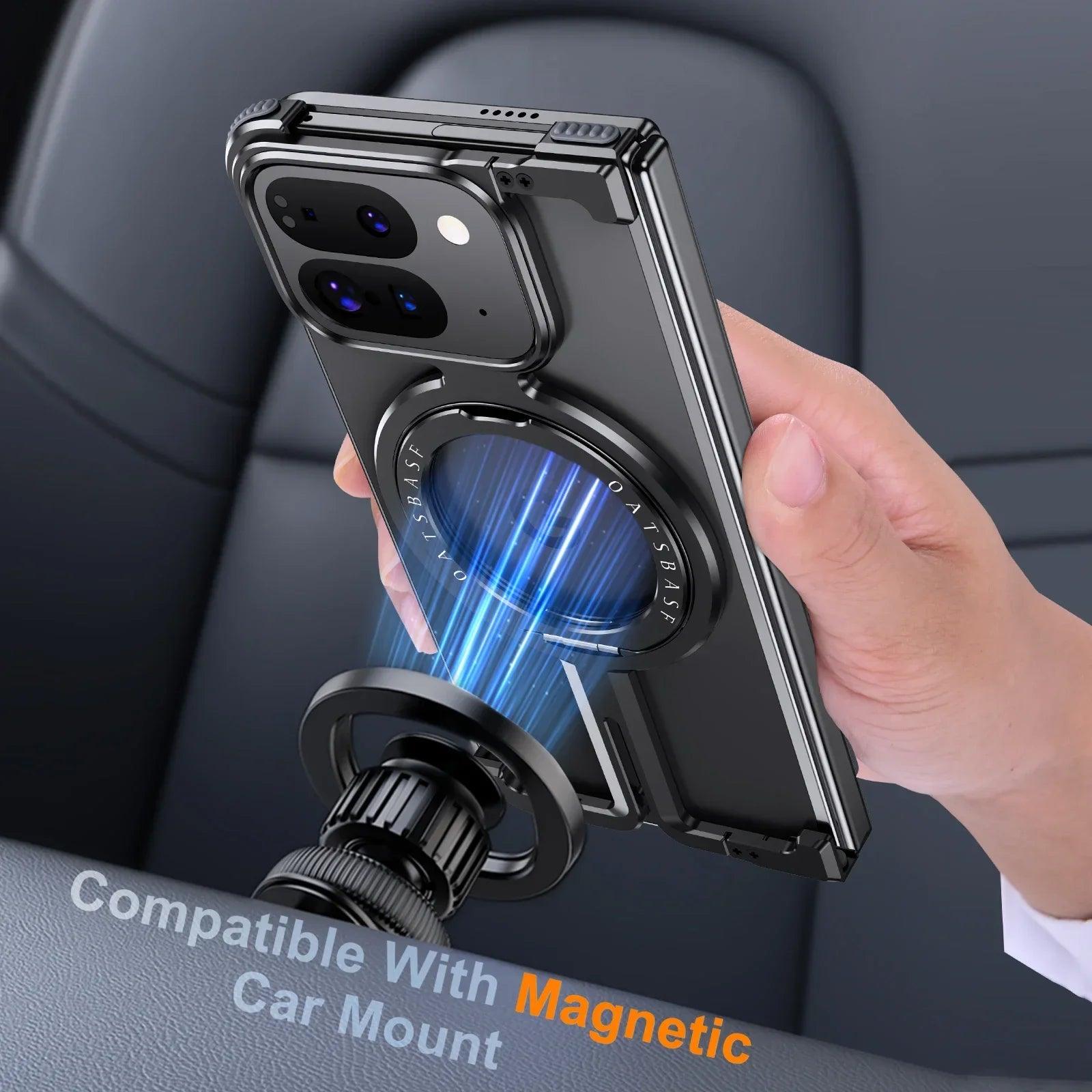 Metal Frameless Case With Magsafe Stand For Google Pixel 9 Pro Fold - FoldifyCase