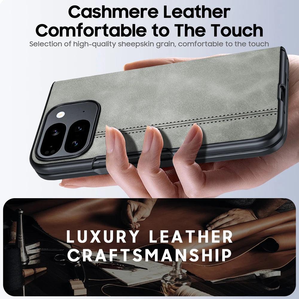 Sheepskin Texture Magnetic Hinge Protective Case For Google Pixel 9 Pro Fold - FoldifyCase