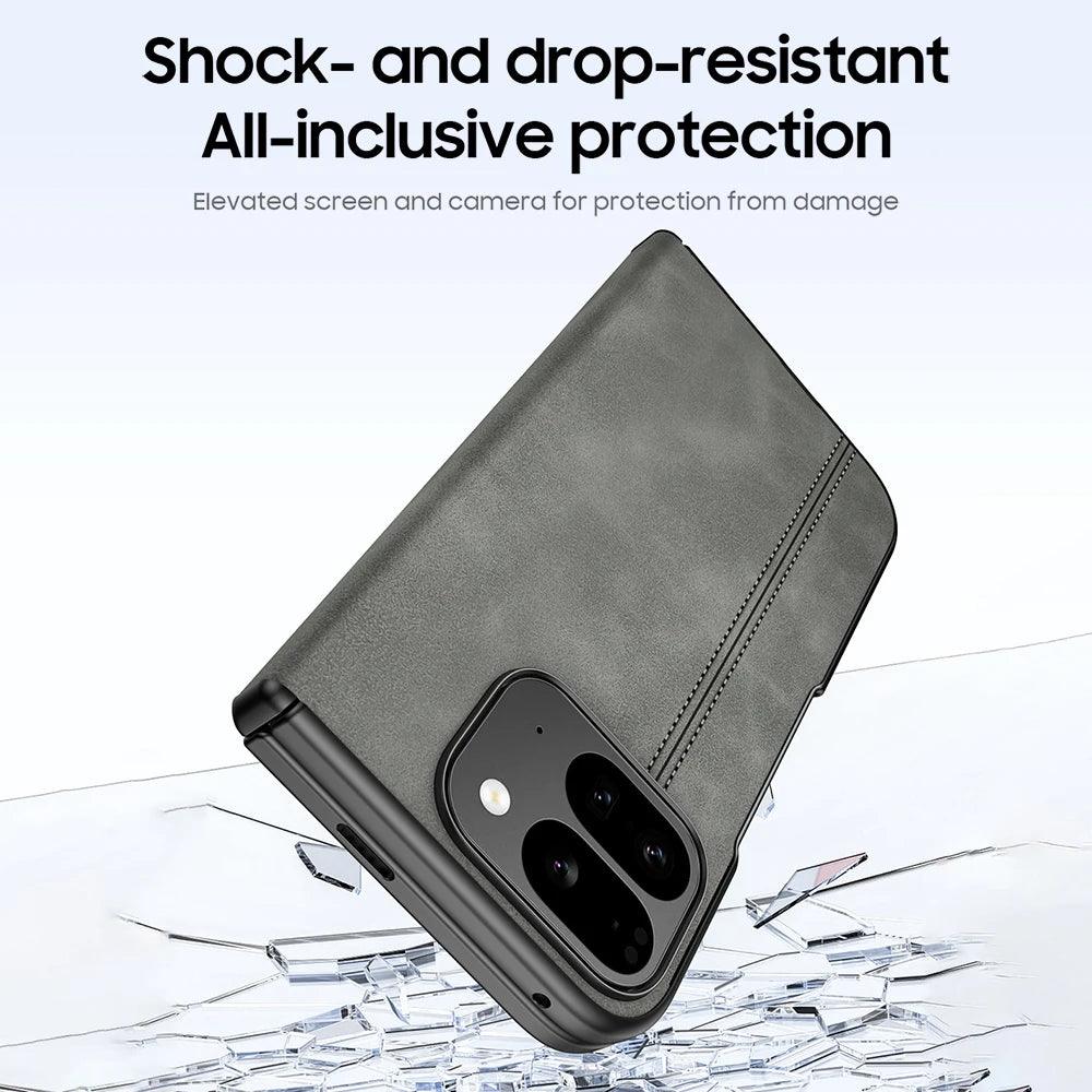 Sheepskin Texture Magnetic Hinge Protective Case For Google Pixel 9 Pro Fold - FoldifyCase