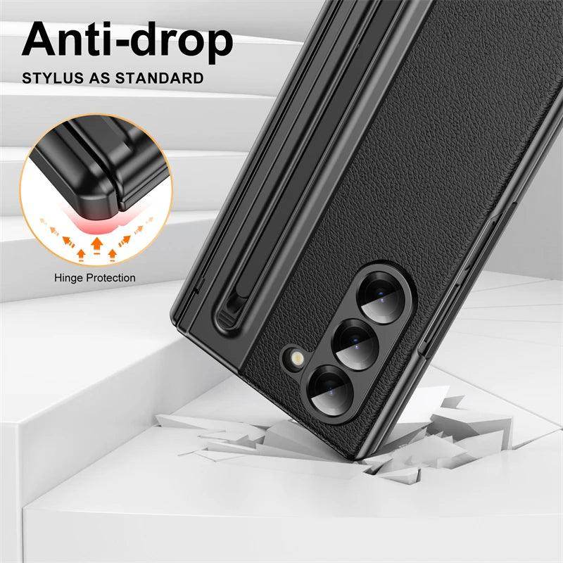 Luxury Leather Hinge Phone Case For Samsung Galaxy Z Fold Series - FoldifyCase