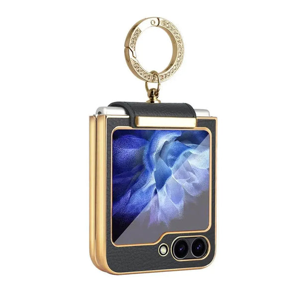 Z Flip Leather Ring Holder Case | FoldifyCase
