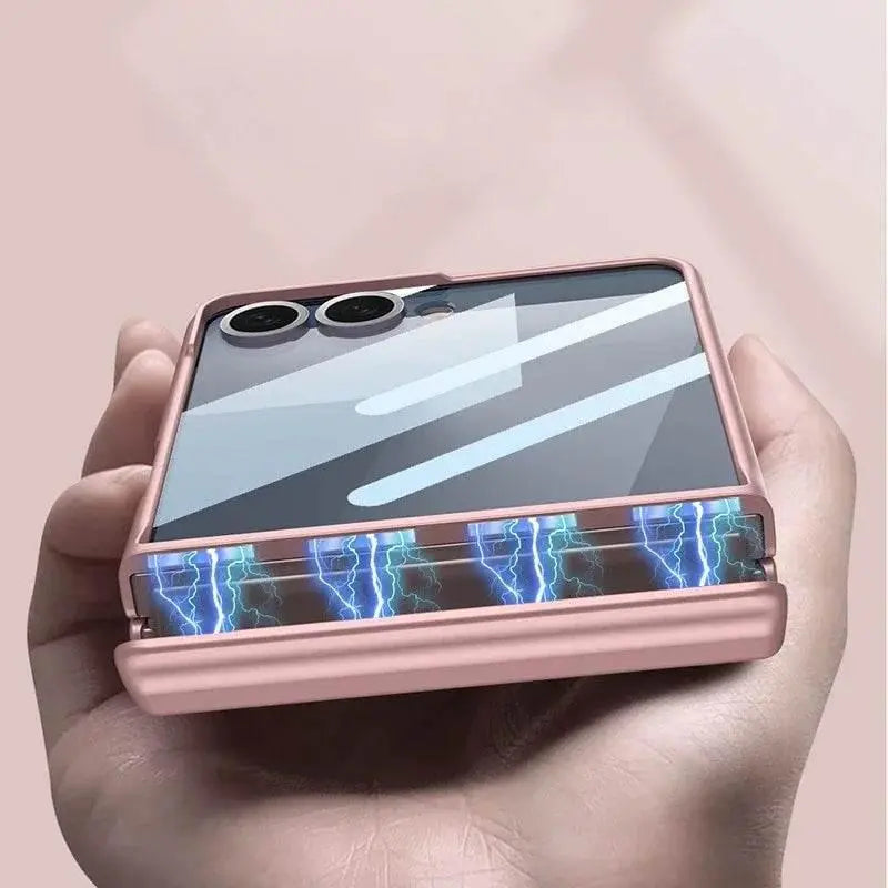 Sync F1 Galaxy Z Flip case with built-in tempered glass screen protector
