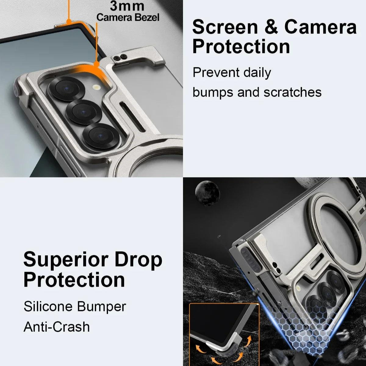 Magsafe Ring Stand Frameless Minimalist Case For Samsung Galaxy Z Fold Series - FoldifyCase