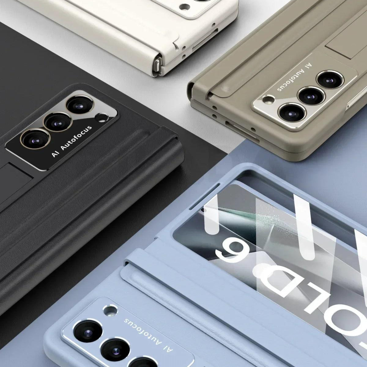 Skin Friendly Matte Leather Bracket For Samsung Galaxy Z Fold Series - FoldifyCase