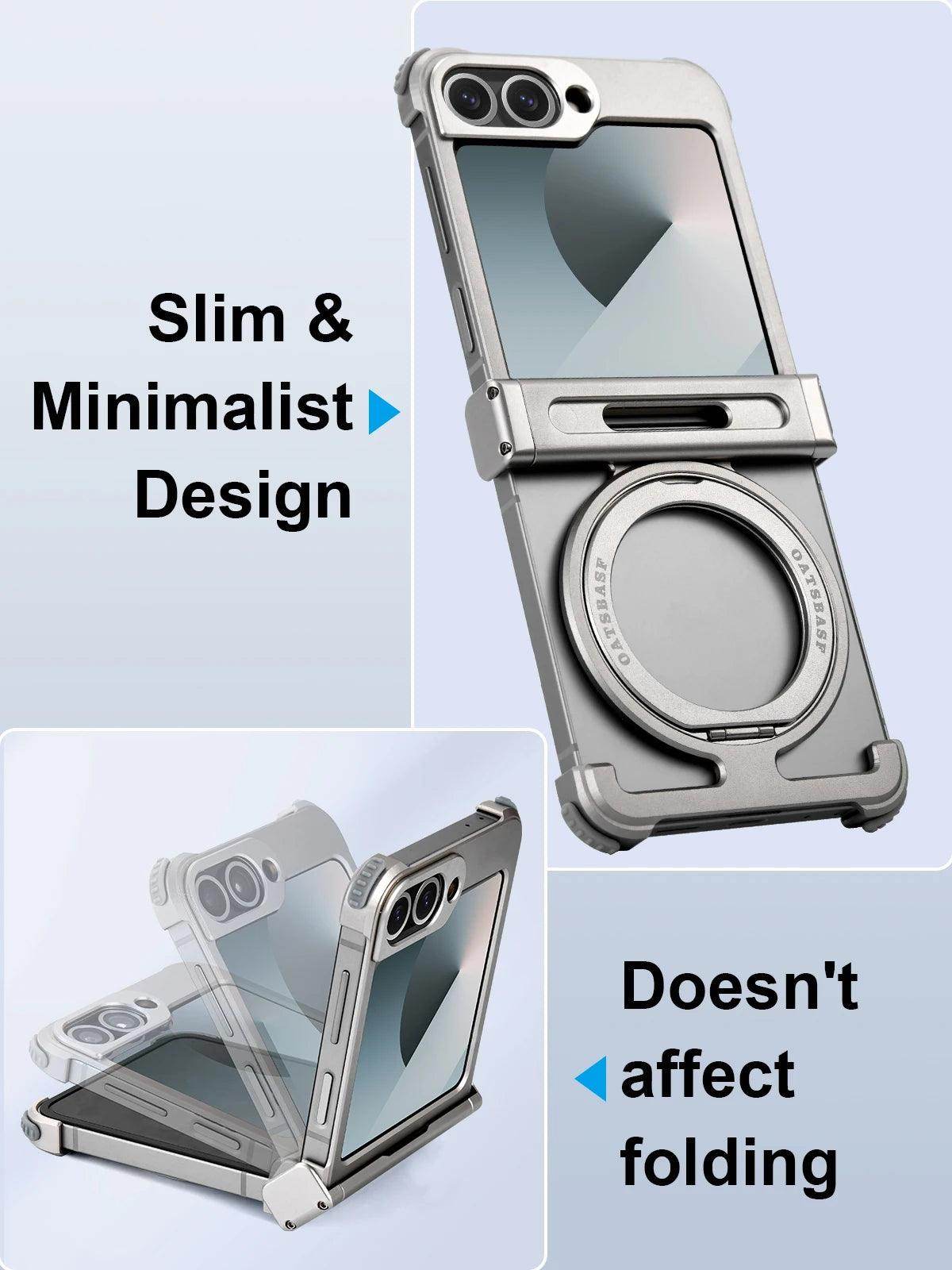 360° Rotatable Stand Metal Case For Samsung Galaxy Z Flip 6 - FoldifyCase