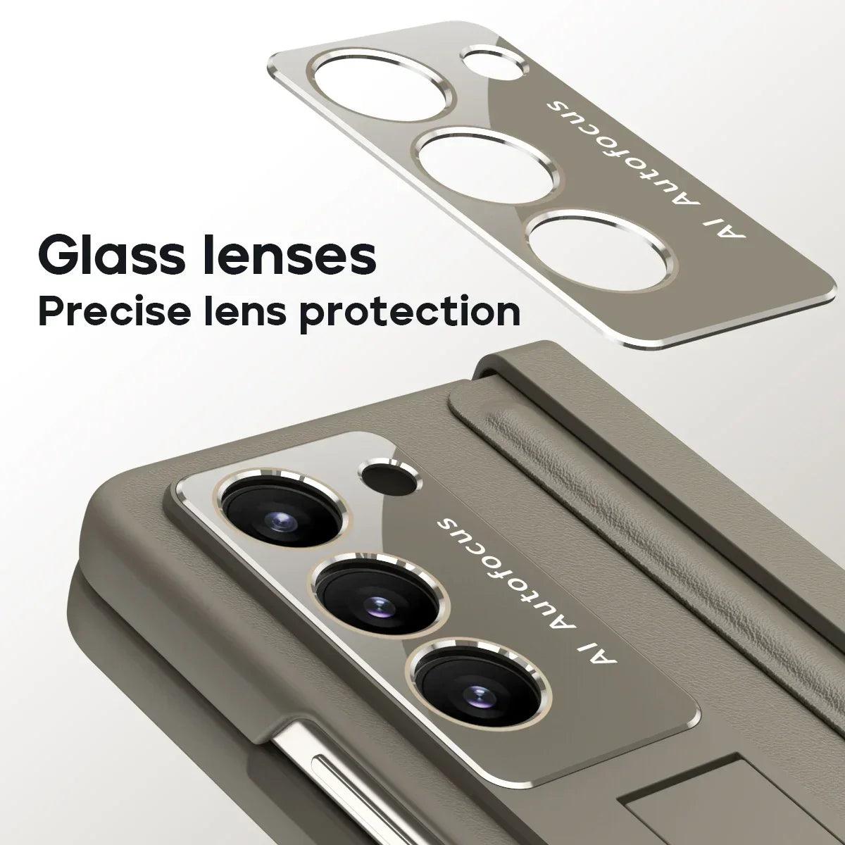 Skin Friendly Matte Leather Bracket For Samsung Galaxy Z Fold Series - FoldifyCase