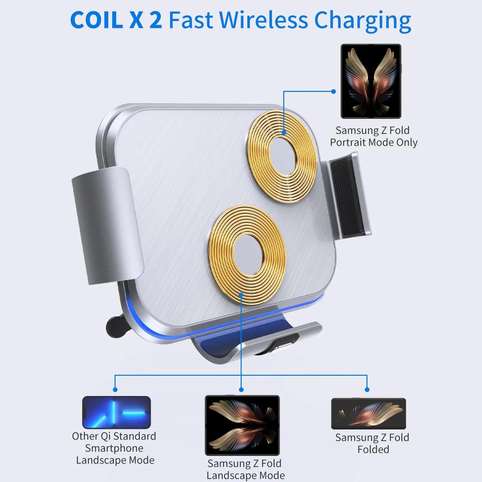 30W Car Mount Phone Holder For Samsung Galaxy Z Fold/Flip Series - FoldifyCase