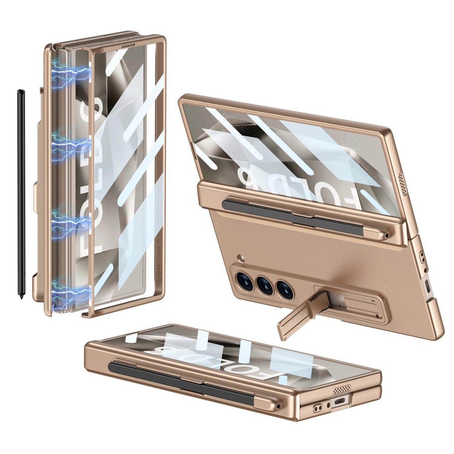 Luxury Magnetic Hinge Holder Phone Case For Samsung Galaxy Z Fold Series - FoldifyCase