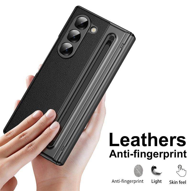 Luxury Leather Hinge Phone Case For Samsung Galaxy Z Fold Series - FoldifyCase