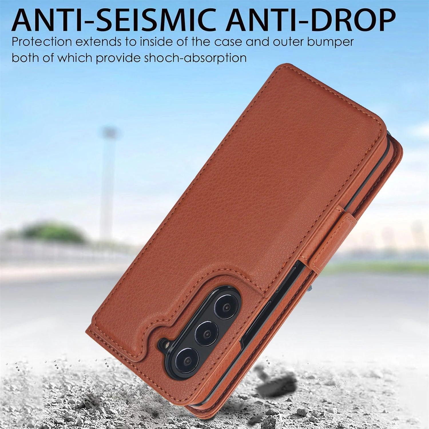 Luxury Folding Card Leather Stand Case For Samsung Galaxy Z Fold Series - FoldifyCase