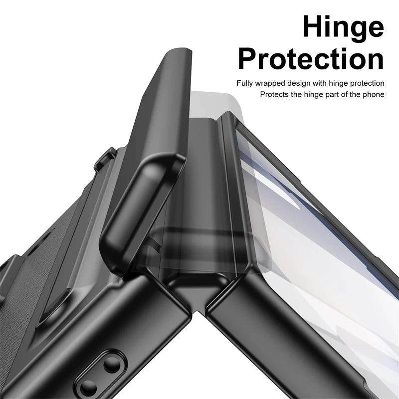 Luxury Leather Hinge Phone Case For Samsung Galaxy Z Fold Series - FoldifyCase