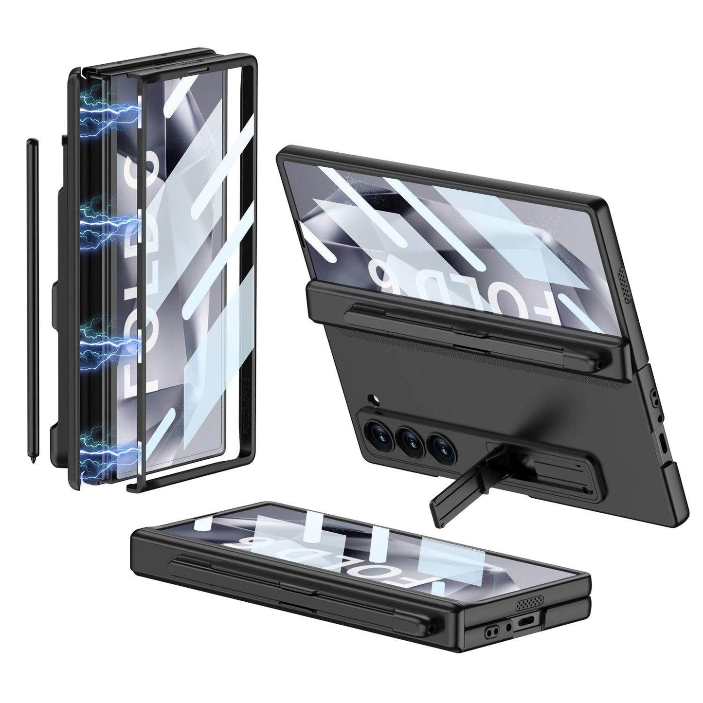 Luxury Magnetic Hinge Holder Phone Case For Samsung Galaxy Z Fold Series - FoldifyCase